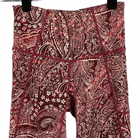 Free People FP Movement Womens Plie All Day Floral Leggings Henna Combo Size XS - Picture 2 of 11